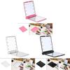 Makeup Mini Portable Cosmetic Folding Compact Pocket Mirror With 8 Lights Led