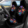 2 Stück – Lebendiges Blumenbouquet, Bedruckte Autositzbezüge für Damen und für Herren, Universeller Auto-Vordersitzschutz Passend für Auto, S