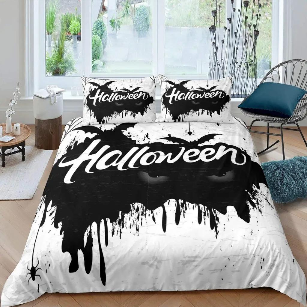 Halloween Flying Vampire Bedding Set Bats Duvet Cover Single Double King Polyester Quilt Cover