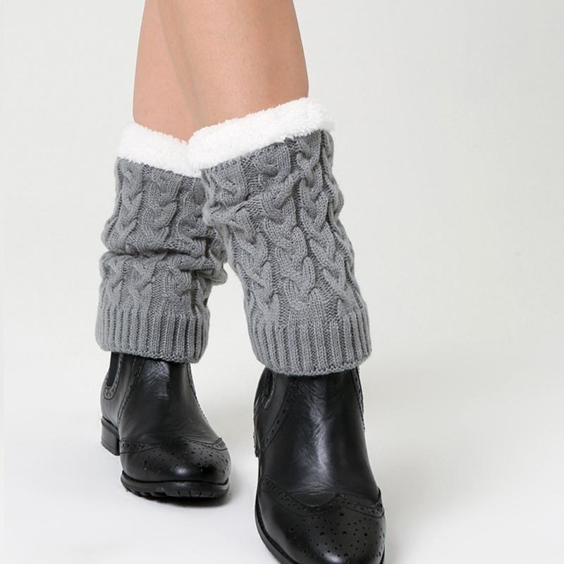 Winter Warm Crochet Knitted Boot Cuffs Toppers Socks Short Leg Warmers Cable Knit Ankle Heap Socks Womens Boot Socks