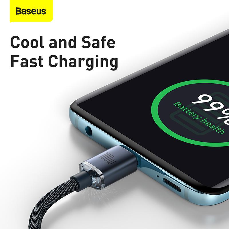 Baseus 100W C To C Type C Cable For iPhone15 16 USB C PD Fast Charging Charger Wire Cord For Macbook Samsung Xiaomi Type C Cable