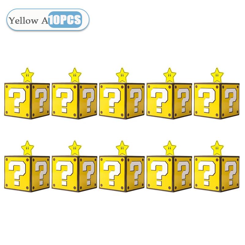 1-40 STÜCKE Fragezeichenblock Süßigkeiten Geschenkbox Geschenkbox Anime Süßigkeitenboxen Geburtstagsfeier Dekoration Kindergeschenk Verpackungsbeutel Gastgeschenktüte Box