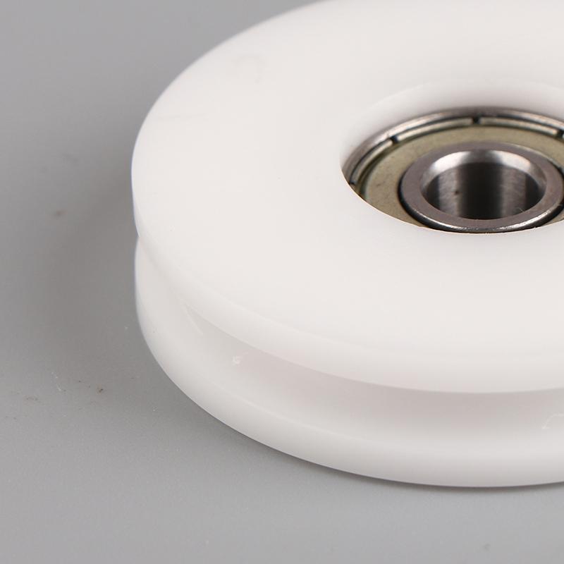 8*50*12Mm Wide Slot 5/7Mm U Groove Roller Guide Wheel Pom Nylon Groove Wire Rope Bearing