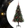 Christmas Tree with 150 LEDs and Stand Black 150 Cm PVC