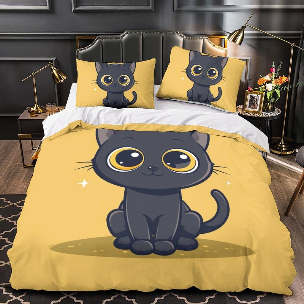 3D Lightweight and Soft Animal Bedding Set, Single Bed, Double Bed, Duvet Cover, Pillowcase, 2/3pcs, Men's Teens, Full Size Cover, Birthday Gift