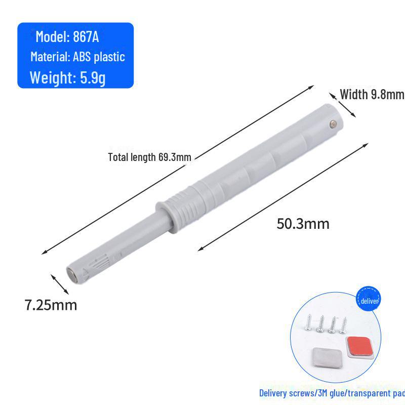 Push-to-Open Cabinet Door Rebounder: Handle-Free, Invisible Self-Bounce Accessory for Wardrobe and Cabinets