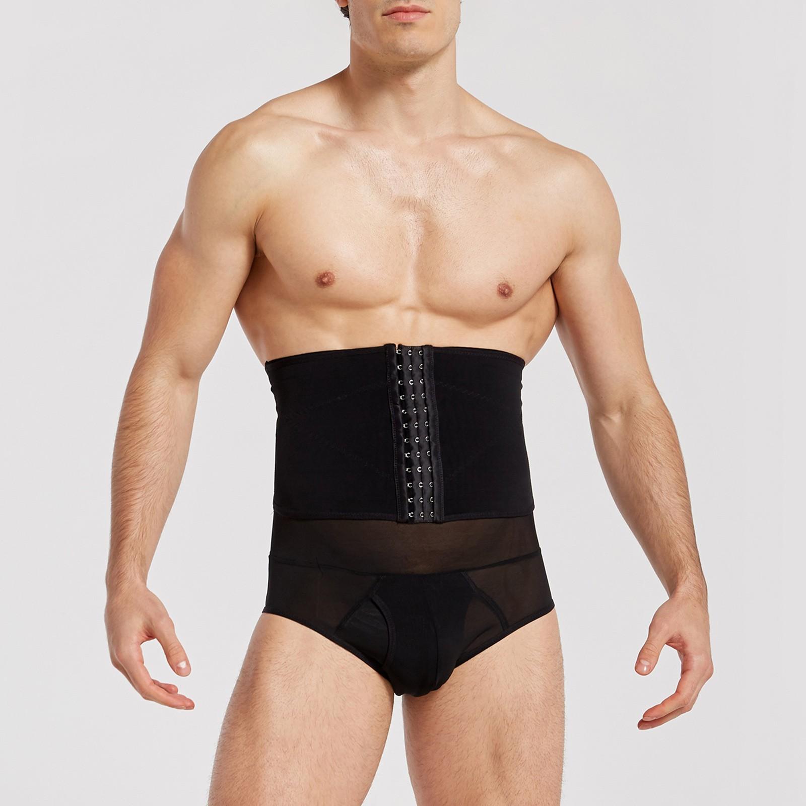 

Мужские утягивающие трусы для талии и живота, корректирующие талию и ноги, корректирующие ягодицы M чёрный