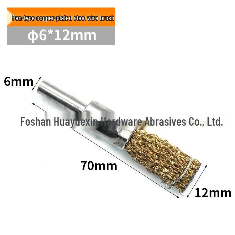 6x25 Steel Wire Brush for Rust Removal, Deburring, Grinding & Polishing