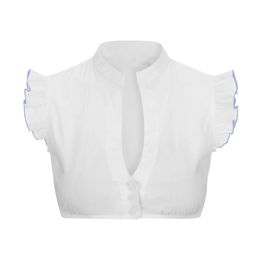 Ladies Elegant Classic Beer Festival Regular Bottoming Stitching Small Shirt Top
