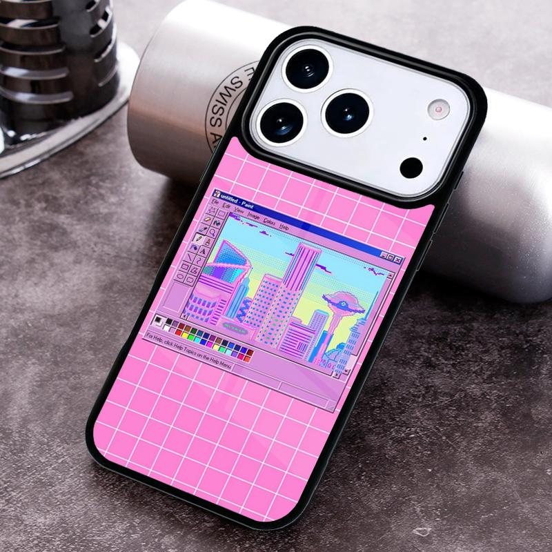 

Vaporwave Pixel Vintage Plaster Statue Phone Case For iPhone 17,16e,15,14,13,12,11,Mini,Pro,MAX soft Silicone Cover iPhone 13 Pro