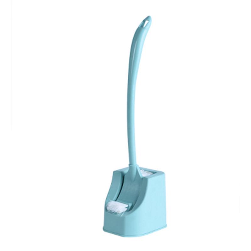Long-Handle Toilet Brush Set with Soft Bristles and Base