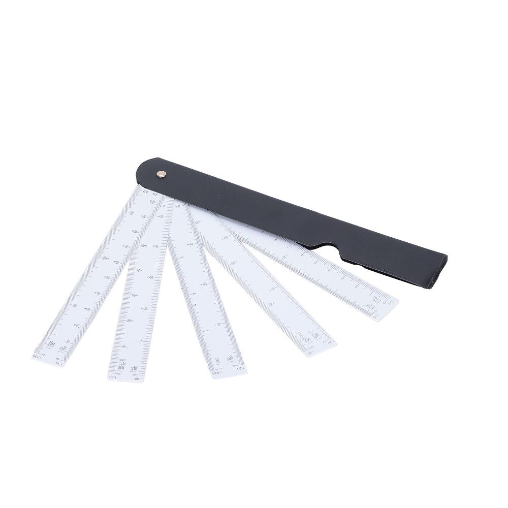Foldable Design Fan Shaped Ruler Plastic Scale Tools Durable Architect Scale Ruler Clothing Design