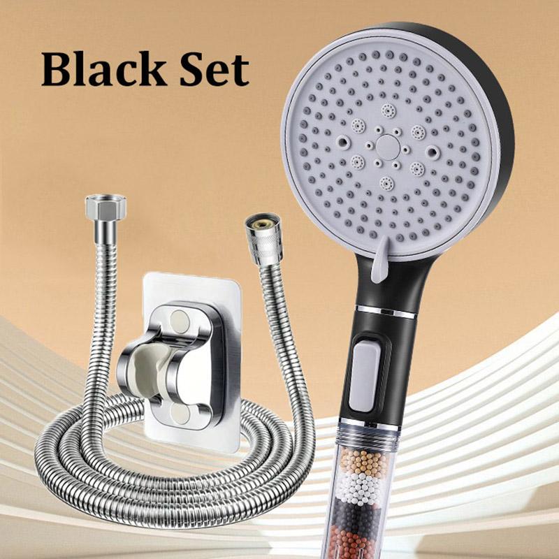 Filter Spray Five-speed Booster Large Panel Shower Head Home Shower Bath Handheld Shower Head Plus Hose Set