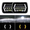 1pc LED Headlight Halo DRL Turn Signal For Jeep Wrangler YJ Cherokee XJ MJ 7x6"/5x7"