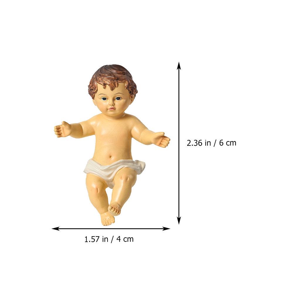 1 Stück Heilige Baby Statue Hochwertige Harzhandwerkskunst Religiöse Wohnkultur für Regal Tisch Kirche Bürofläche