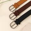 Retro Suede Belt PU Leather Waistband Fashion Frosted Waist Belt For Women