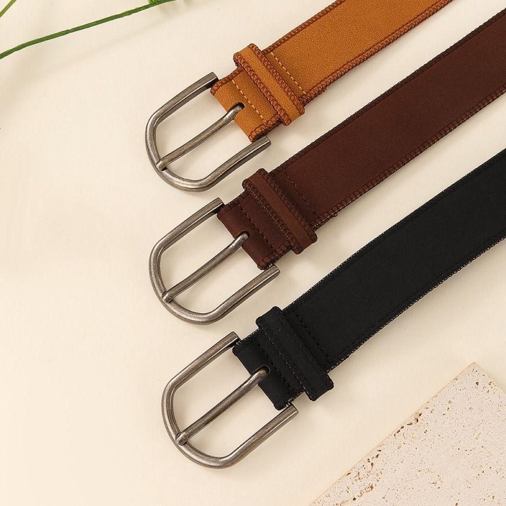 Retro Suede Belt PU Leather Waistband Fashion Frosted Waist Belt For Women