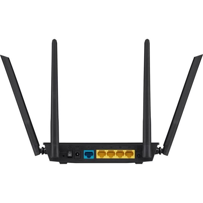 Wireless Router - ASUS - RT-AC1200 V.2 - AC 1200 Mbps Dual-Band Wi-Fi Router with 4 External Antennas, 5 Ethernet Ports