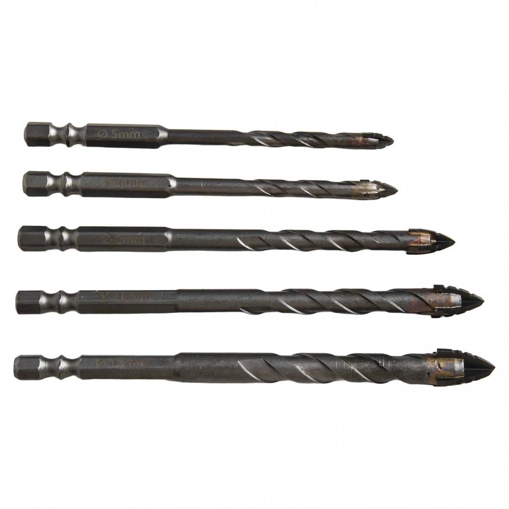 Tungsten Alloy 5pcs Eccentric Drill Bits for Efficient Material Drilling
