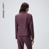 Women's Wool Blend Notched Lapel Suit Jacket