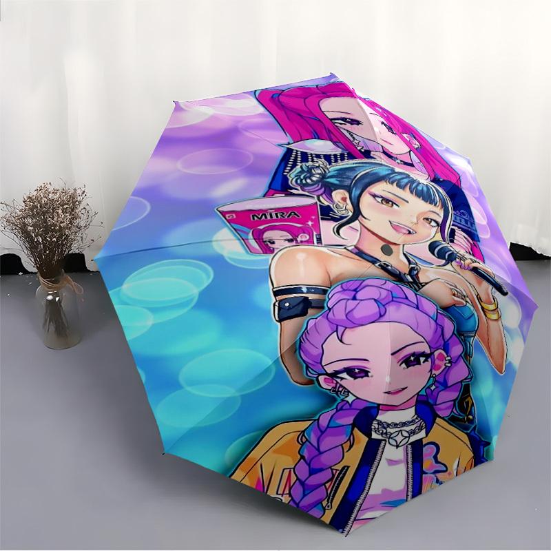 1pz Ombrello da Viaggio Compatto Kpop Idol, Apertura/Chiusura Automatica, Struttura Resistente a 8 Stecche per Uomo e Donna S1222049