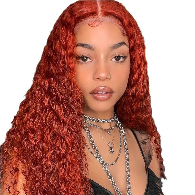 African hot selling small coiled tube long curly wig fashionable lace front small curly wig