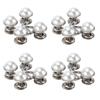 4sets Detachable Waist Tightener Reusable Pant Buttons Sturdy Button Pins  For Jeans