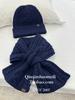 Korean Retro Fashionable Twist Wool Beanie Cap Scarf Set Winter 100% Pure Wool Warm Knitted Scarf