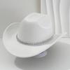 New trendy cool top hat fedora hat accessories personalized fish bone three-dimensional rivets rhinestone belt party hat