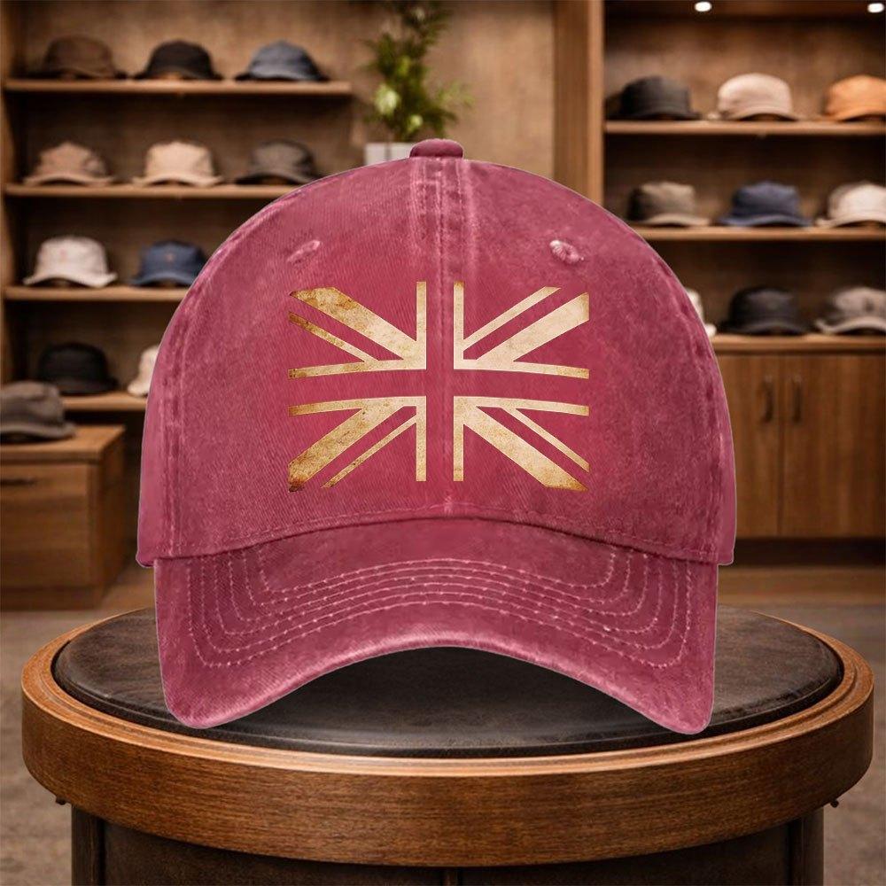 British Flag Print Baseball Cap Casual Snapback Hat Fashionable Hat Outdoor Adjustable Leisure Cap Suitable for All Season