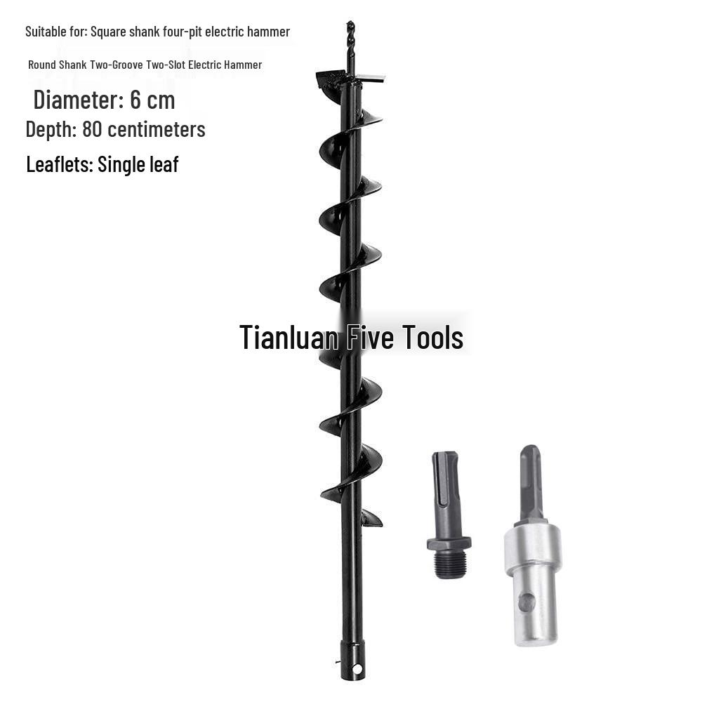 Spiral Earth Auger Drill Bit for Greenhouse, Pile Driving, and Engineering Projects