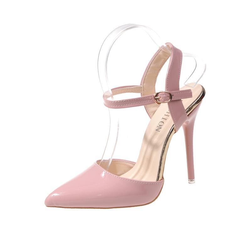 Summer Super High Stiletto Heels Ankle Strap Sandals Women Hollow Pointed Toe Party Heels Shoes