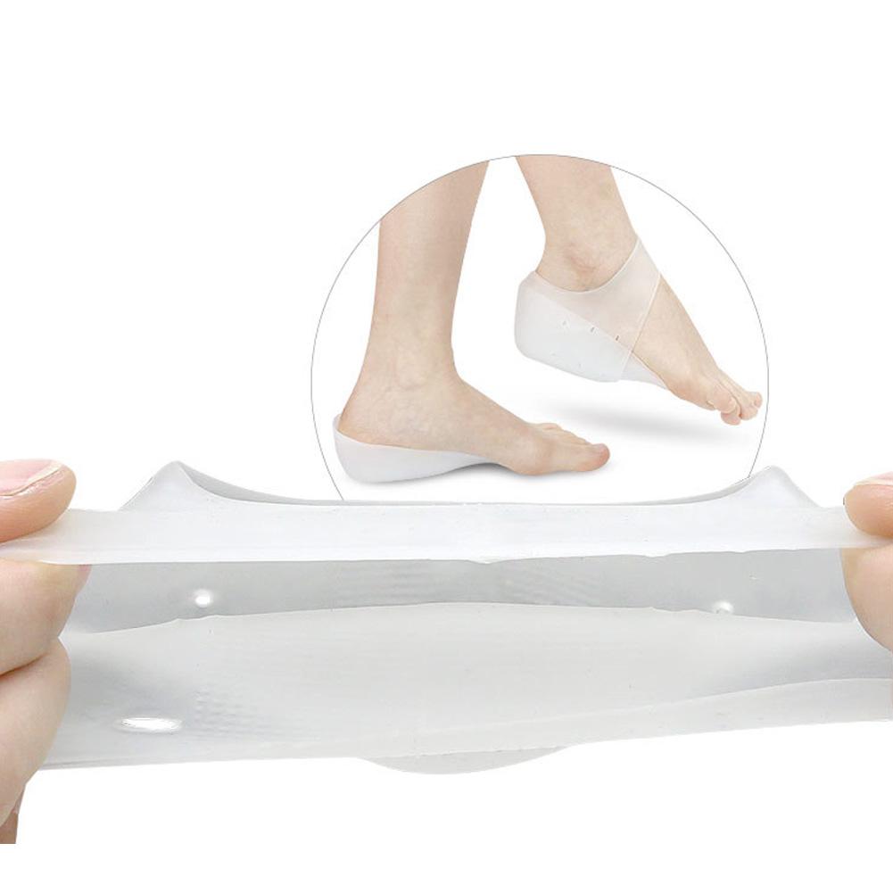 Height Lifting Heel Pad Increase Socks Foot Insole Cushion Taller Insert With Heel Cover
