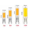 Super Bright G9  LED Light Bulb 7W 9W 12W15W AC 110V/220V Glass Lamp Constant Power Light LED Lighting G9 COB Bulbs Lighting