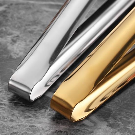 Stainless Steel Serving Tongs with Slotted Heads BBQ Buffet Food Clips Heat-Resistant Rust-Proof Hollow Chuck Design Kitchen Utensils