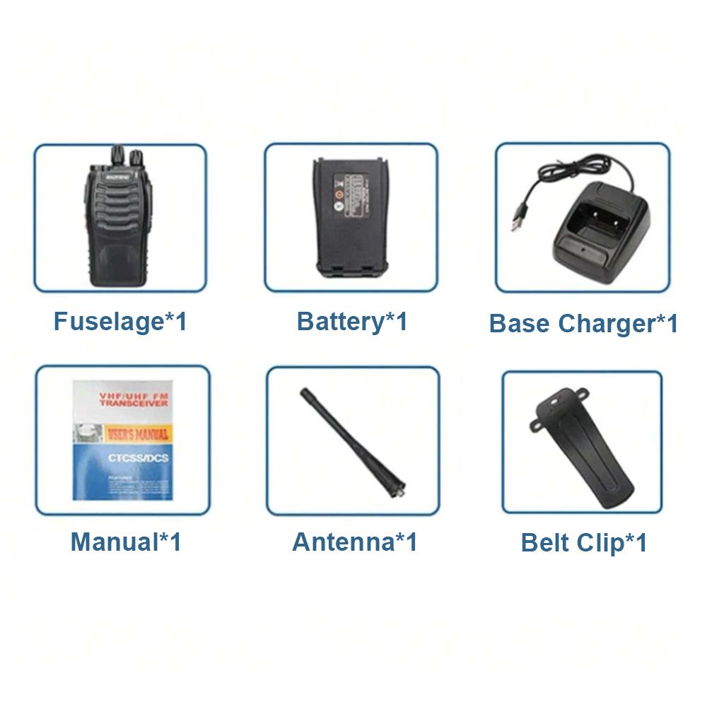 1 ks/2 ks Baofeng 888S Vysílačka 888S 5W Amatérská obousměrná sada rádií UHF 400-470MHz 16 kanálů Vysílačka Walkie-Talkie USB nabíječka
