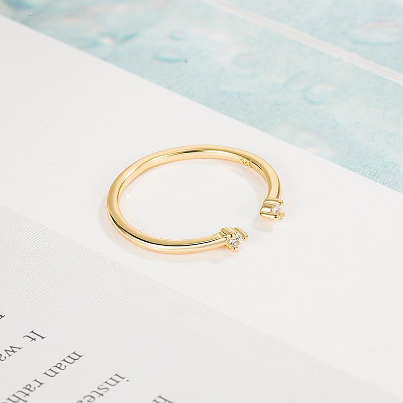 Trendy Adjustable Open Diamond Stacking Ring for Women - Elegant Niche Design, 2022 Style