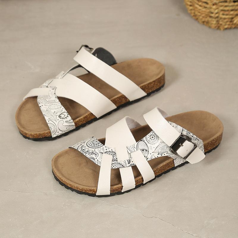 

Женские богемные пляжные сандалии на платформе, модные слипоны на толстой подошве 43 белый