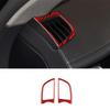 2x Red Carbon Fiber Car Front Side AC Air Vent Cover For Porsche Panamera 10-16