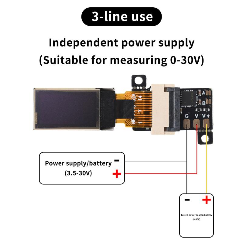High Accuracy Mini Digital Voltmeter DC 0-30V 0.5 Inch OLED Display 5Hz 10Hz Adjustable for Lab Use 1 PCS