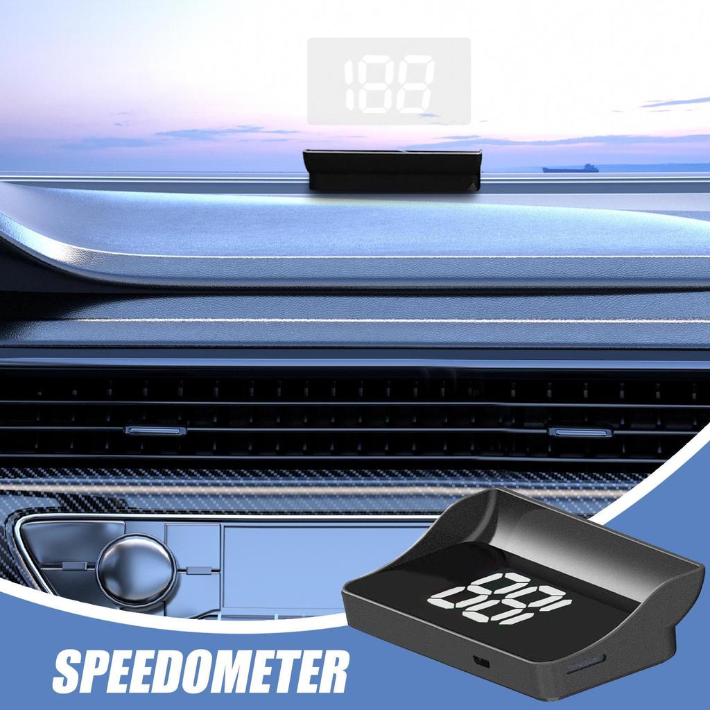 Car Heads Up Display Auto Windscreen HUD Digital Auto Speed Monitor For Sedans SUVs Trucks Buses RVs Scooters Bicycles Vehicle
