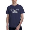 Neue Aerosmith Herren T-Shirts Lässig Hipster Hip Hop Longline Rundhals T-Shirts Kurzararm T-Shirt