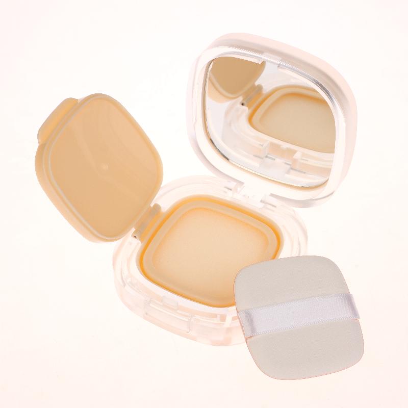 15G Empty Foundation Makeup Jar With Sponge Puff Handheld Portable Cosmetic Travel Makeup Jar Plastic Powder Box For Bb Cream