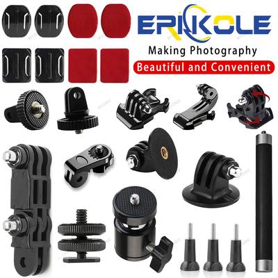 For Action Camera Accessories Kit Tripod Adapter Mounts for GoPro Hero Go Pro DJI Osmo Pocket Action Insta360 X4 GO 3 Accessory