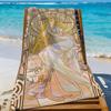 Kunst Alphonse Mucha Ästhetisches Handtuch Sport Schnelltrocknend Reise Campingausrüstung Sandfest Weich Leicht Großes Strandtuch