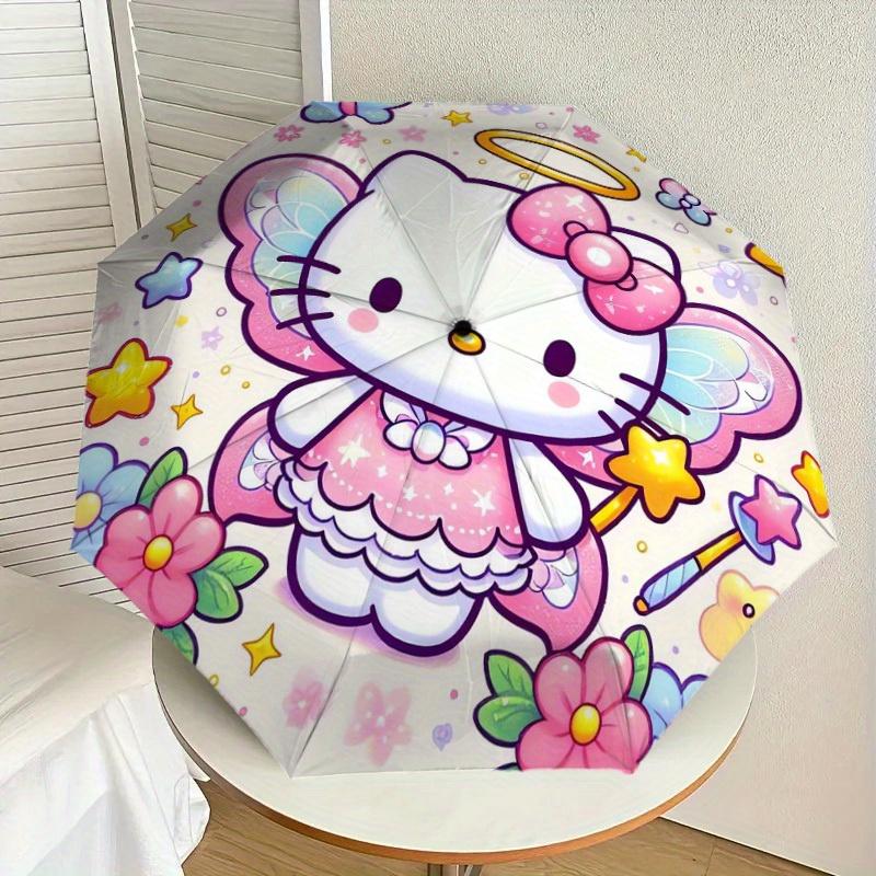1pc Hello Kitty Angel Wings Umbrella with Plastic Handle,Suitable for All Seasons Home Travel Outdoor UmbrellaSanlio601