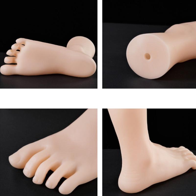 Set of 2 Female Foot Replicas PVC Construction Foot Mannequin Foot Anatomy Training Tool Suitable for Shoe Marketing