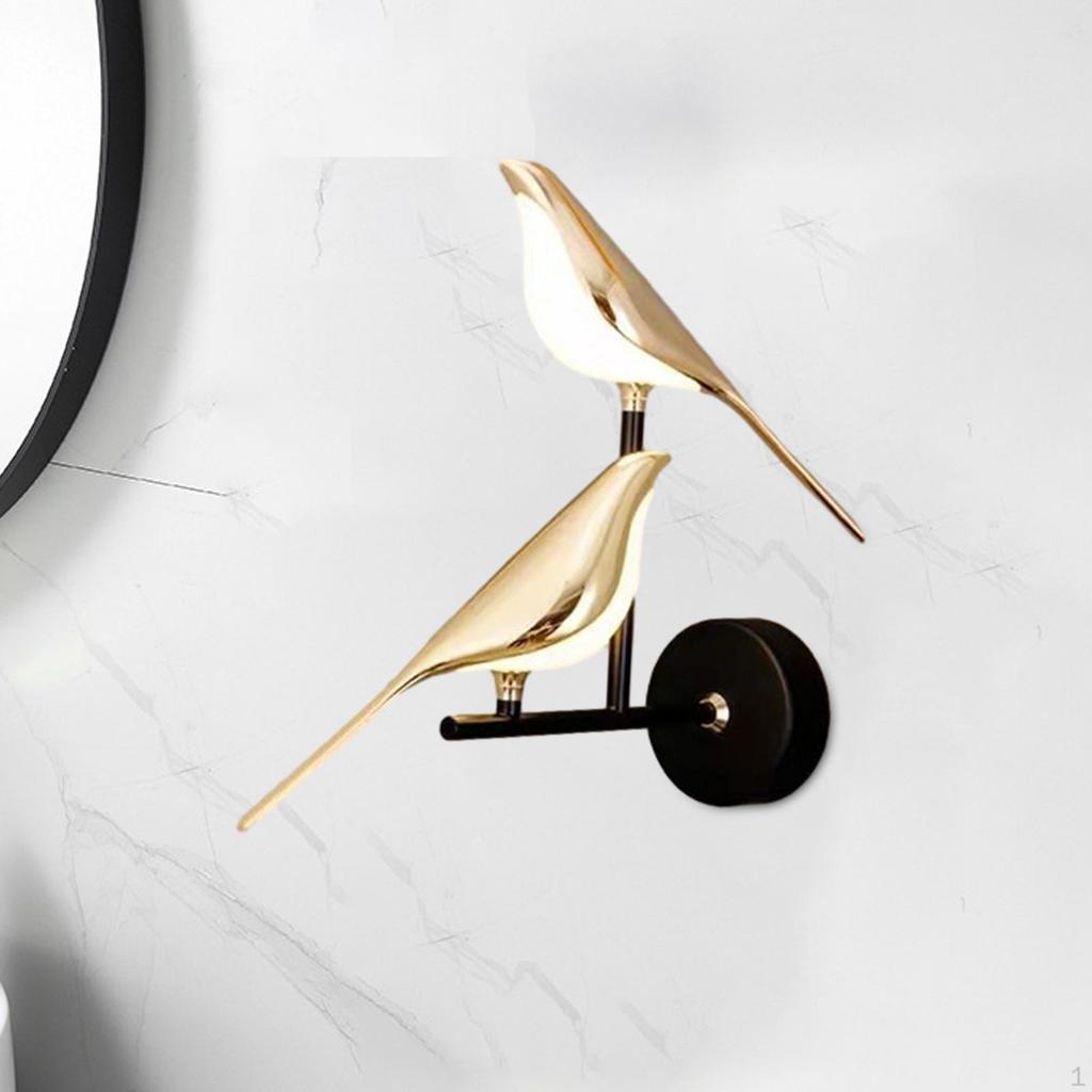 Bird Wall Lamp, Acrylic LED Bedside Modern Indoor Lighting, Adjustable Angle for Bedroom,