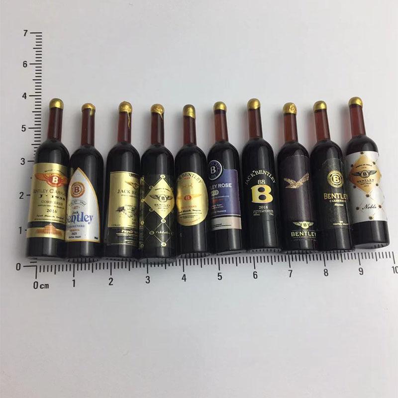 Μινιατούρες Ρητίνης Μοντέλα Μπουκαλιών Κόκκινου Κρασιού για Κοσμήματα και Μικροτοπία