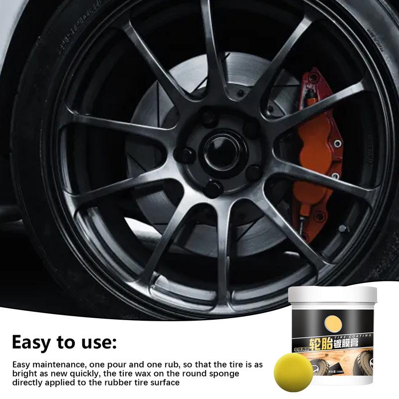 Auto Black Crystal Gloss Shine Coating Paste Autoreifen-Glanzbeschichtung Sonnenschutz Reifenpolitur Zubehör für SUVs Mini-Autos